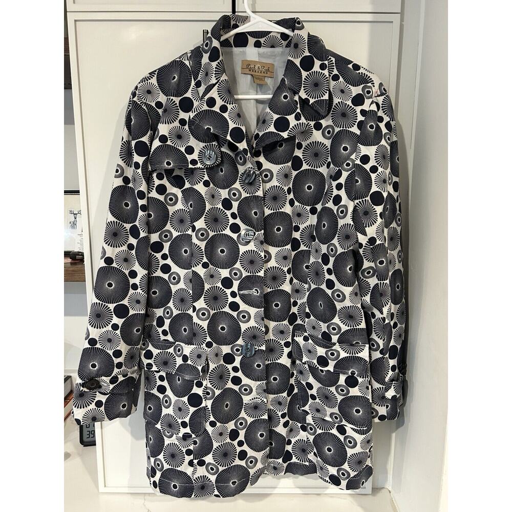 Peck And Peck Women’s Jacket In Very Cool Pattern. Size Large
